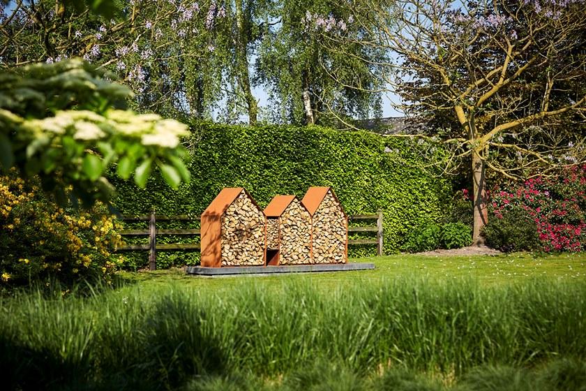 RB73 Подставка для бревен из стали Corten ™  Rb-1600  - Вид №3