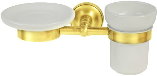 Держатель мыльницы и стакана MIGLIORE Mirella ML.MRL-M066.CRDO - хром/золото  - Вид №4