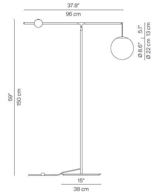 Стеклянный торшер LUCEPLAN ARCH-00105355 - Вид №1