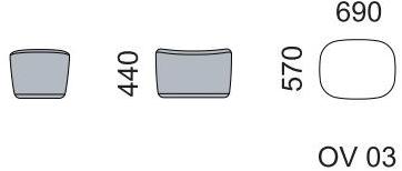 mminterier Подставка для ног из ткани Oval sun-id-1514335 - Вид №4