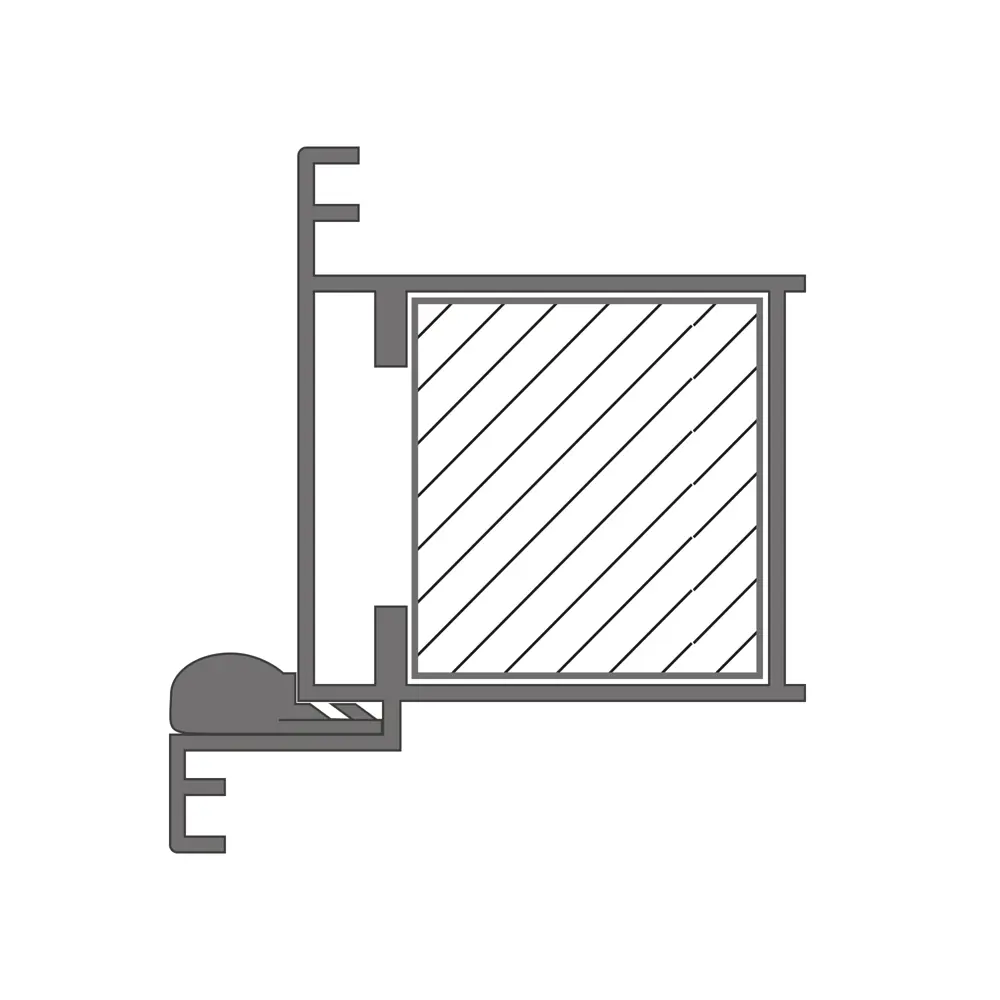 Дверная коробка с петлями в комплекте Invisible R 2400x59x45 (2.5 шт.) VELLDORIS STLM-2127670 - Вид №2