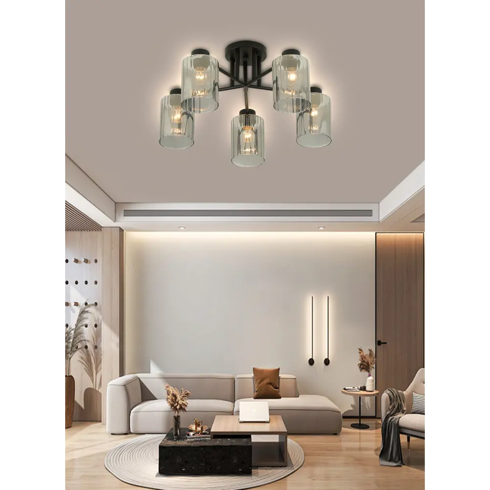 Потолочная люстра SCHAFFNER Dark 3600-5 - современное освещение для гостиной и спальни 89374508 STLM-1348569 - Вид №9