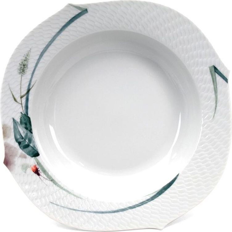 78888 Meissen Тарелка суповая 23,5см "Игра волн, рельеф, дикая флора" Фарфор 