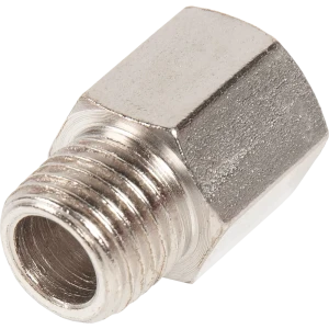 Переходник Elitech для компрессора 1/4 М-1/4 F с никелированным покрытием 84552356