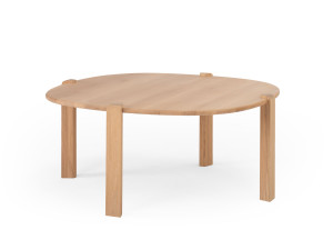 Круглый журнальный столик из дуба