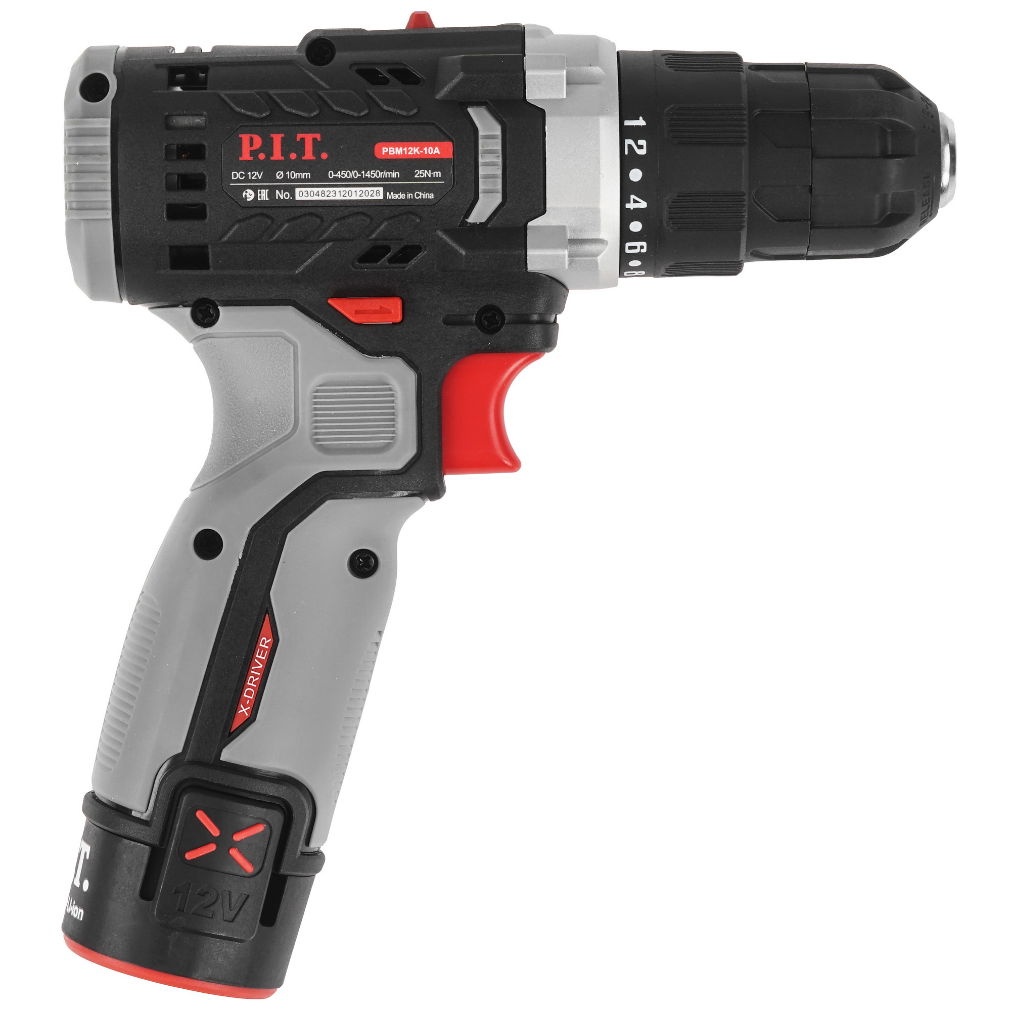Дрель-шуруповерт PIT PBM12K-10A/1 X-DRIVER OnePower 12V 9086496 STDN-0149432 - Вид №2