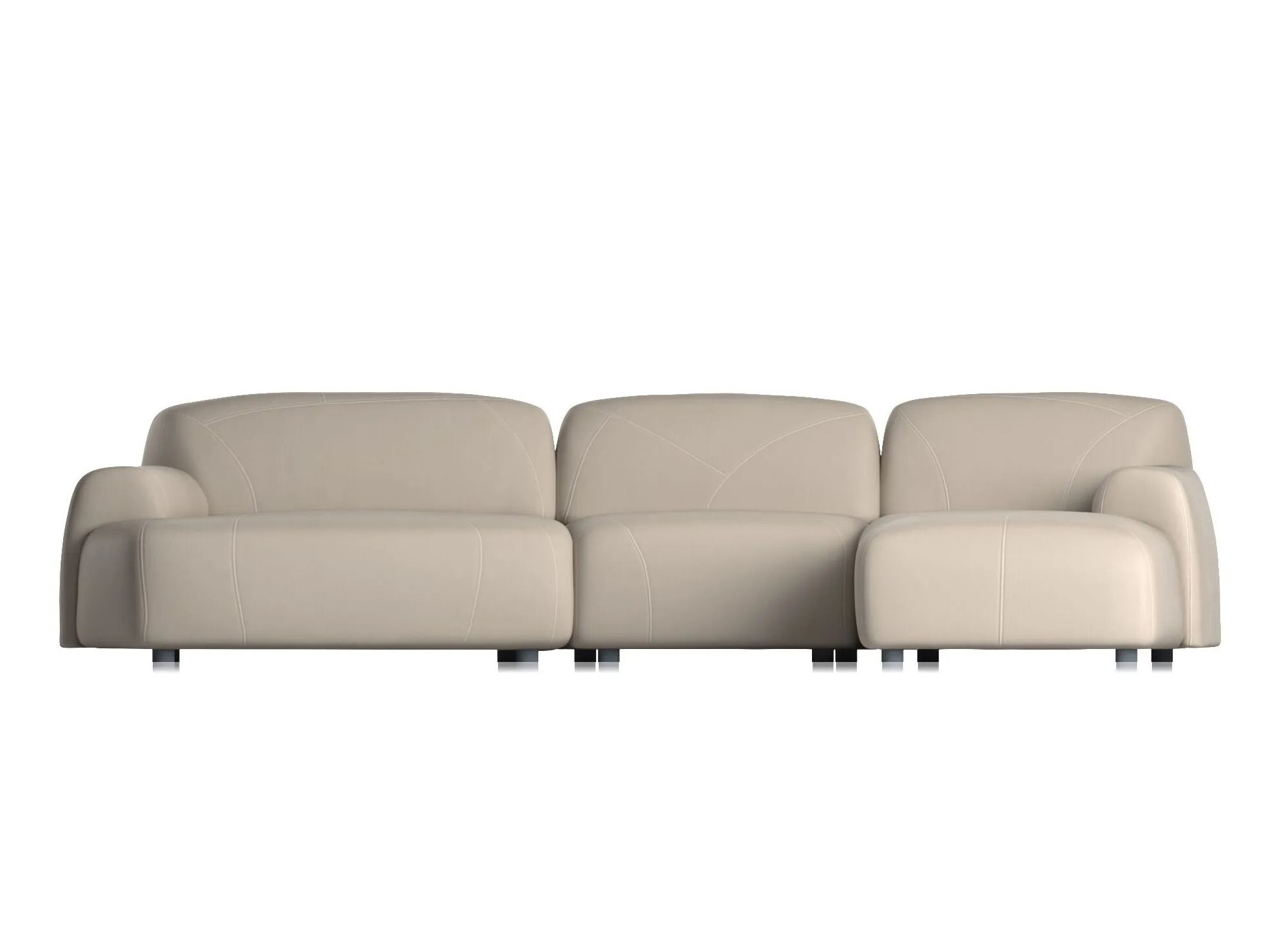 3-местный кожаный диван Natuzzi Italia Buddie ARCH-00011979