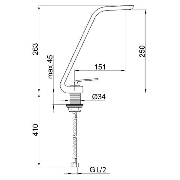 WO830402015 Смеситель для раковины Webert Wolo  - Вид №2