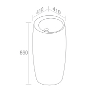 L100T0R0VT.133 Напольная раковина круглая A. e T. Italia SPOT Коричневый матовый AeT ITALIA - Вид №1