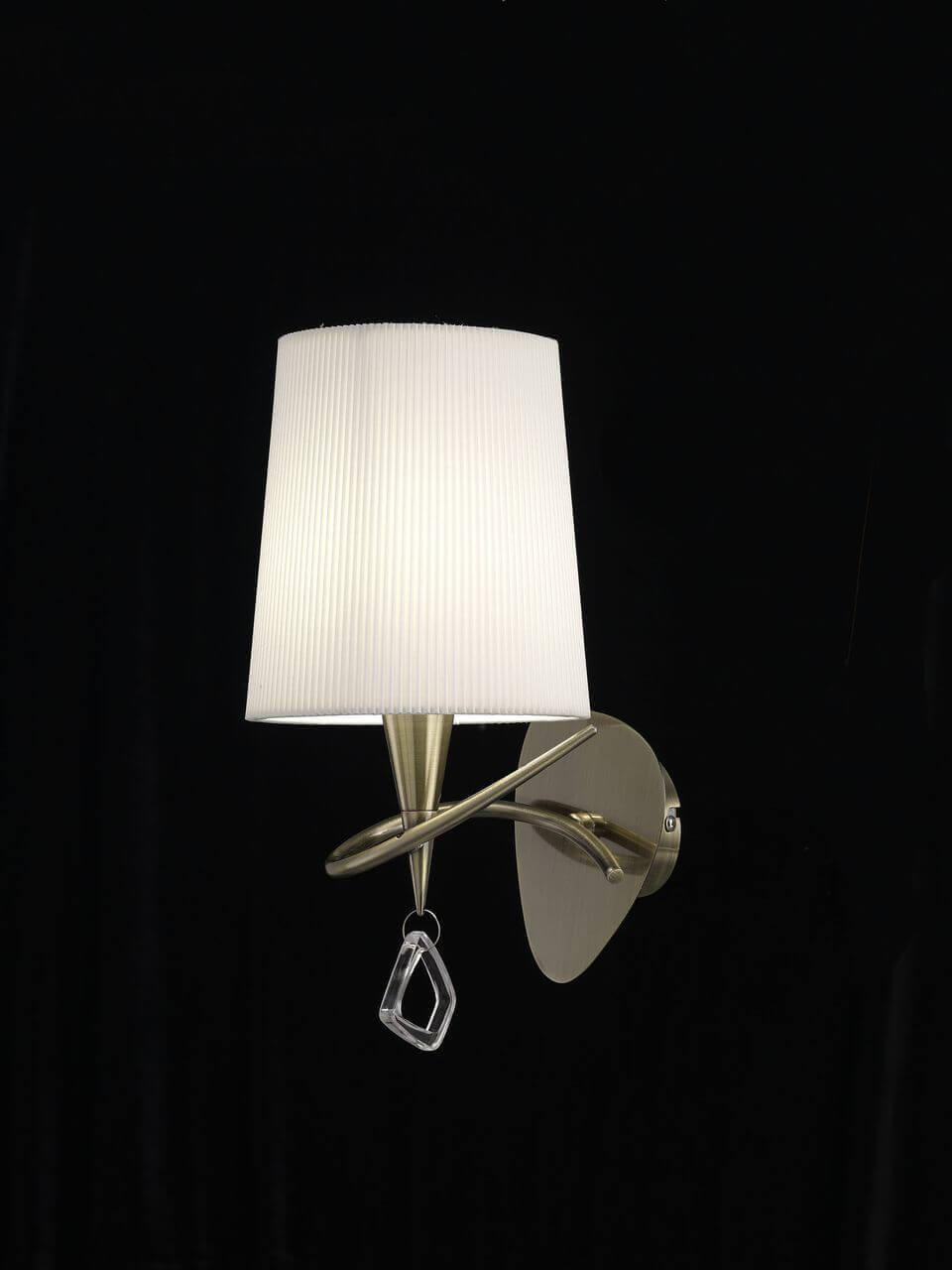 Бра металлическое с абажуром бронзовое Mara Antique Brass 1627 MANTRA MARA 00-3927632 Белый;бронза - Вид №2