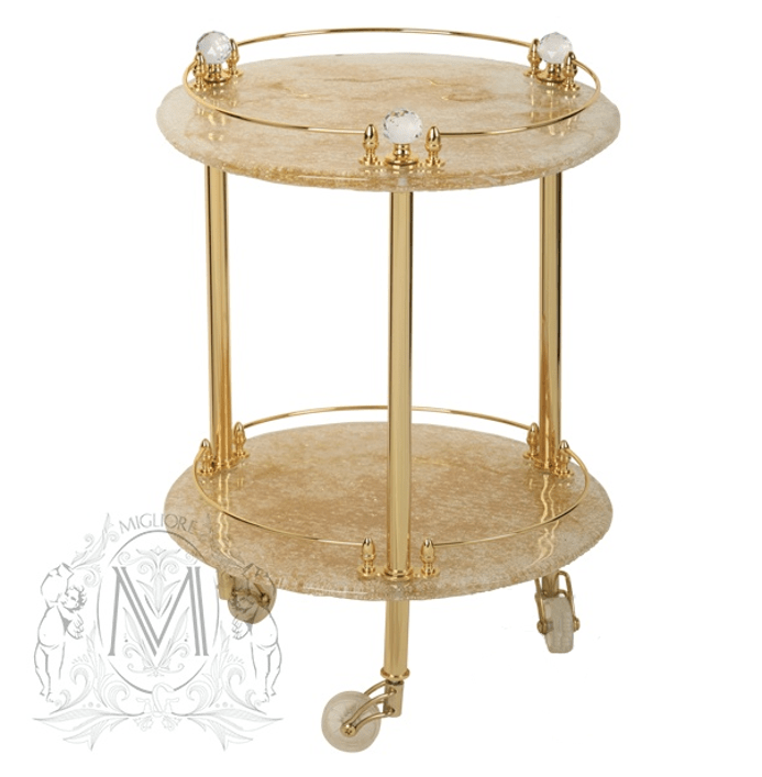 Столик на колесиках MIGLIORE.CRistalia ML.CRS-60.249.DO - золото  - Вид №1
