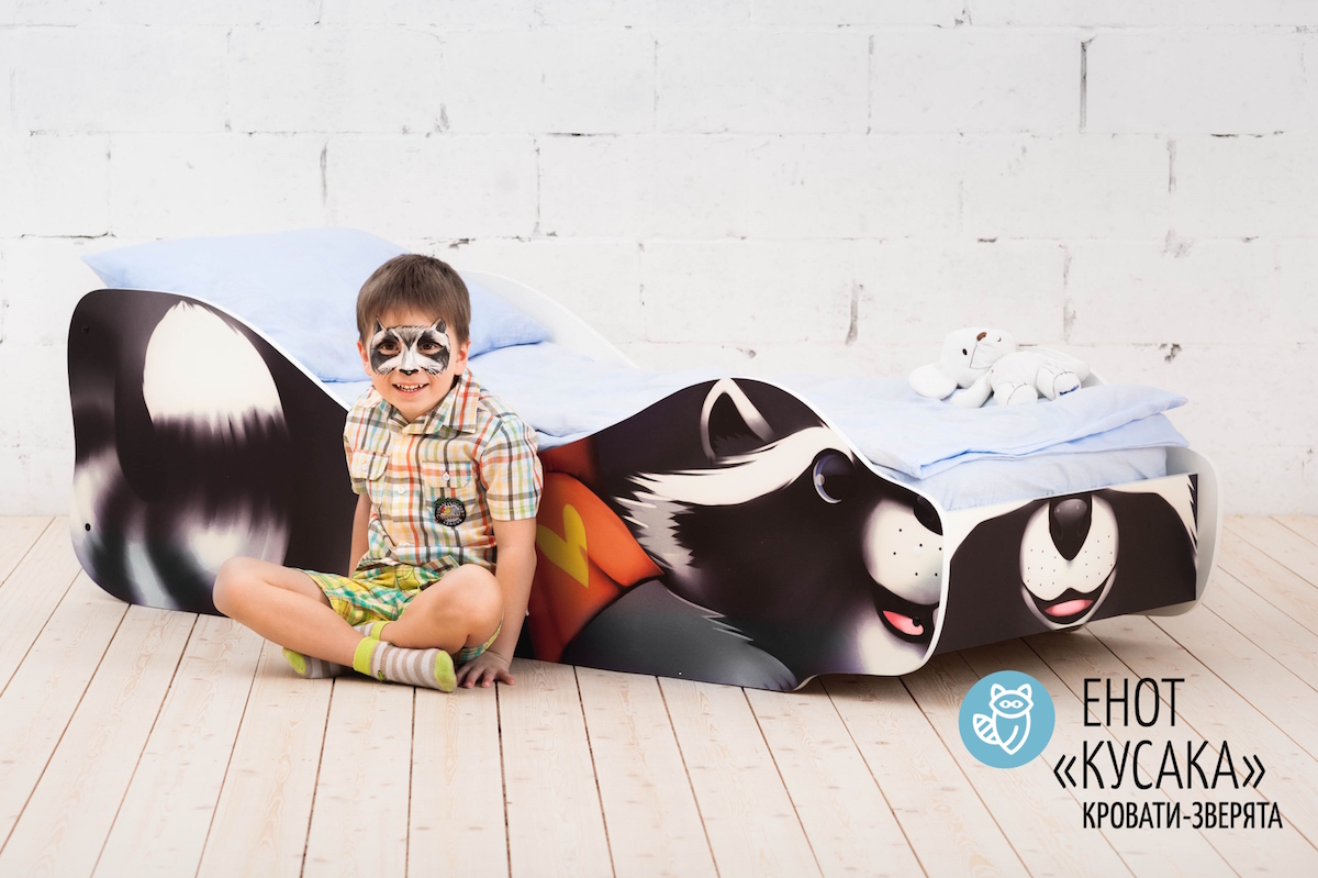 Детская кровать "Енот Кусака" БЕЛЬМАРКО  326770 Черный Santreyd  - Вид №2