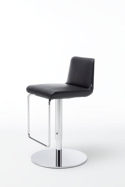 Rolf Benz Высокий кожаный табурет с подставкой для ног sun-id-1504523 - Вид №3