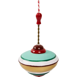 87036505 Елочная игрушка Волчок 12x7.4 цвет разноцветный STLM-1456221