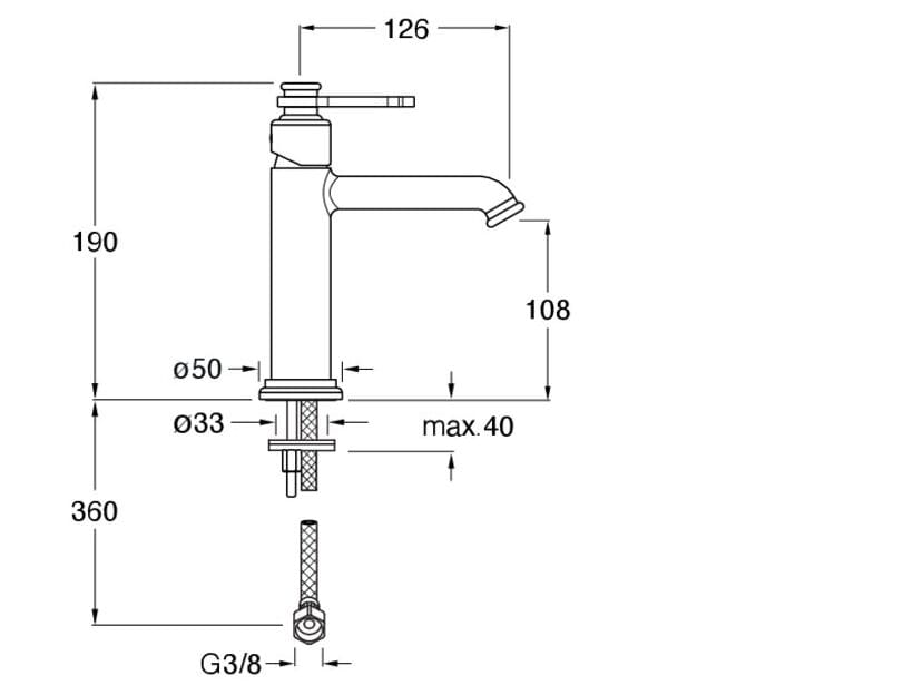 Смеситель для раковины с раковиной CRISTINA Rubinetterie Маяк ARCH-00031988 - Вид №2