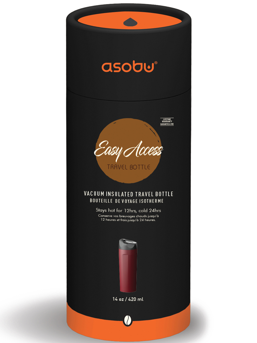 V650 red Термокружка Easy Access 420 ml Asobu  - Вид №1