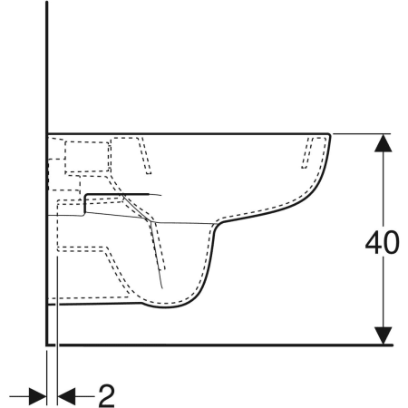 500.211.01.1 Подвесной унитаз настенный Белый Geberit  Германия  - Вид №4
