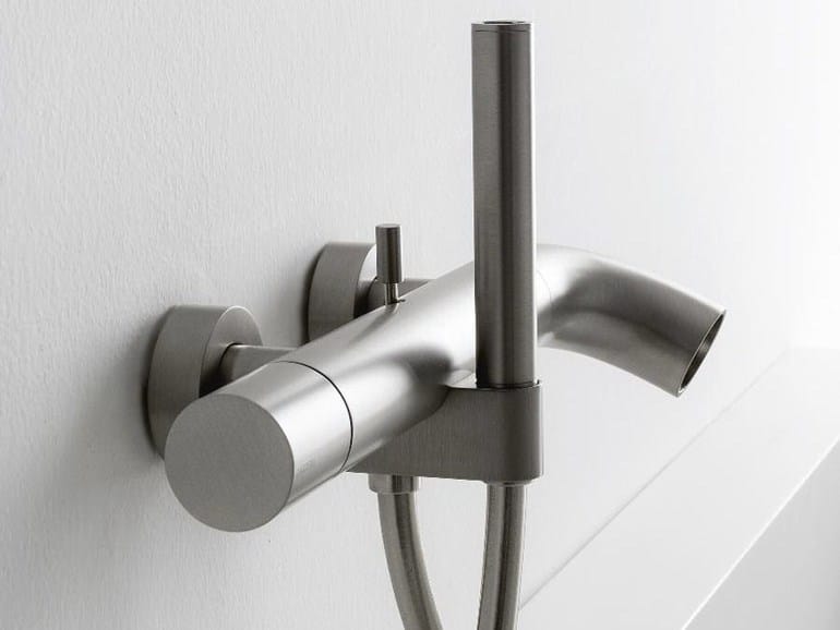 Настенный смеситель для ванны с переключателем с ручным душем Zazzeri Pop ARCH-00003452