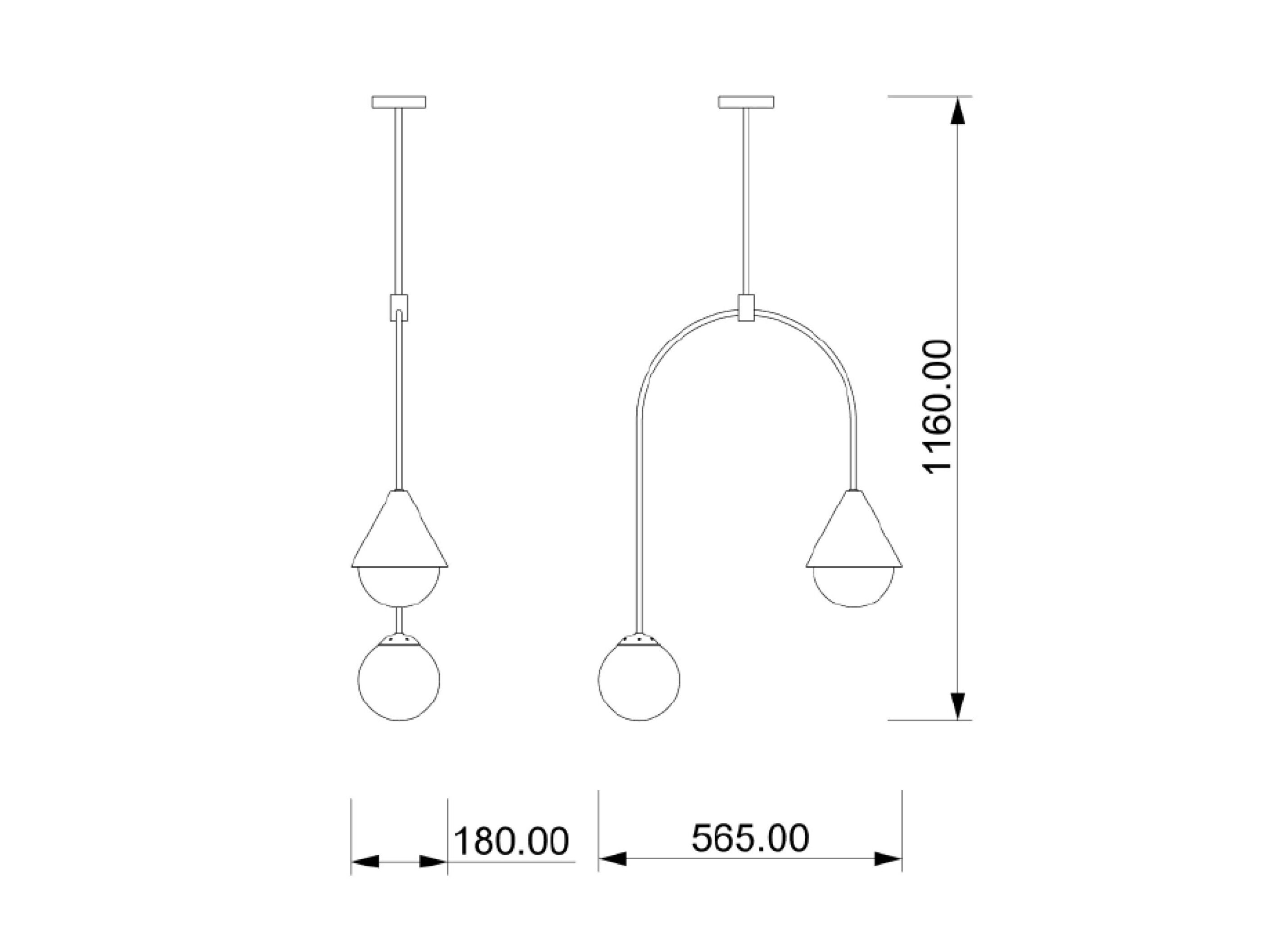 Светодиодный подвесной светильник из латуни и стекла Lampex Italiana LEONARDO ARCH-00087023 - Вид №1