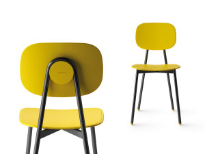 Стул из инженерного пластика с открытой спинкой