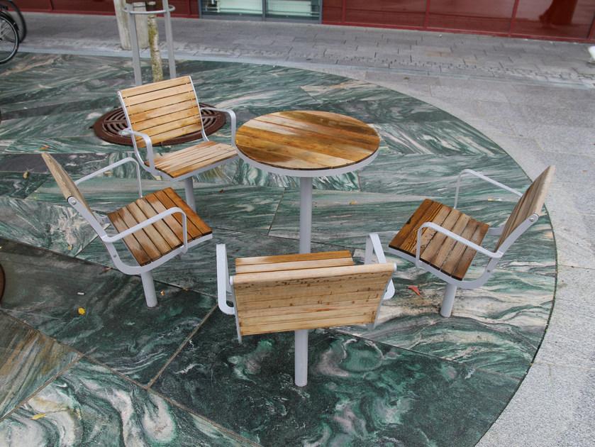 Nola Industrier Садовый стул из стали и дерева Parco sun-id-1356773 - Вид №3