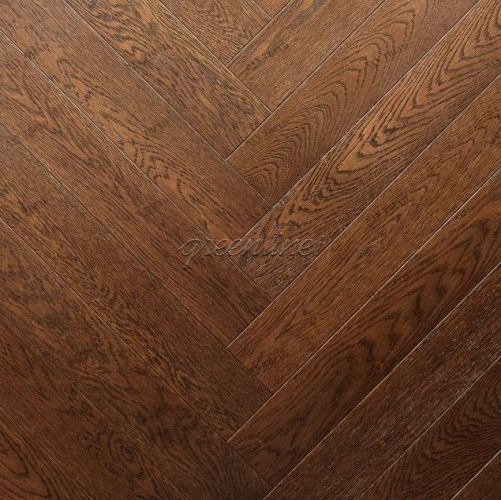 Паркет Ёлка GreenLine Леон Дуб Натур с брашью (Текстурированная) 500х125 мм 1900200045