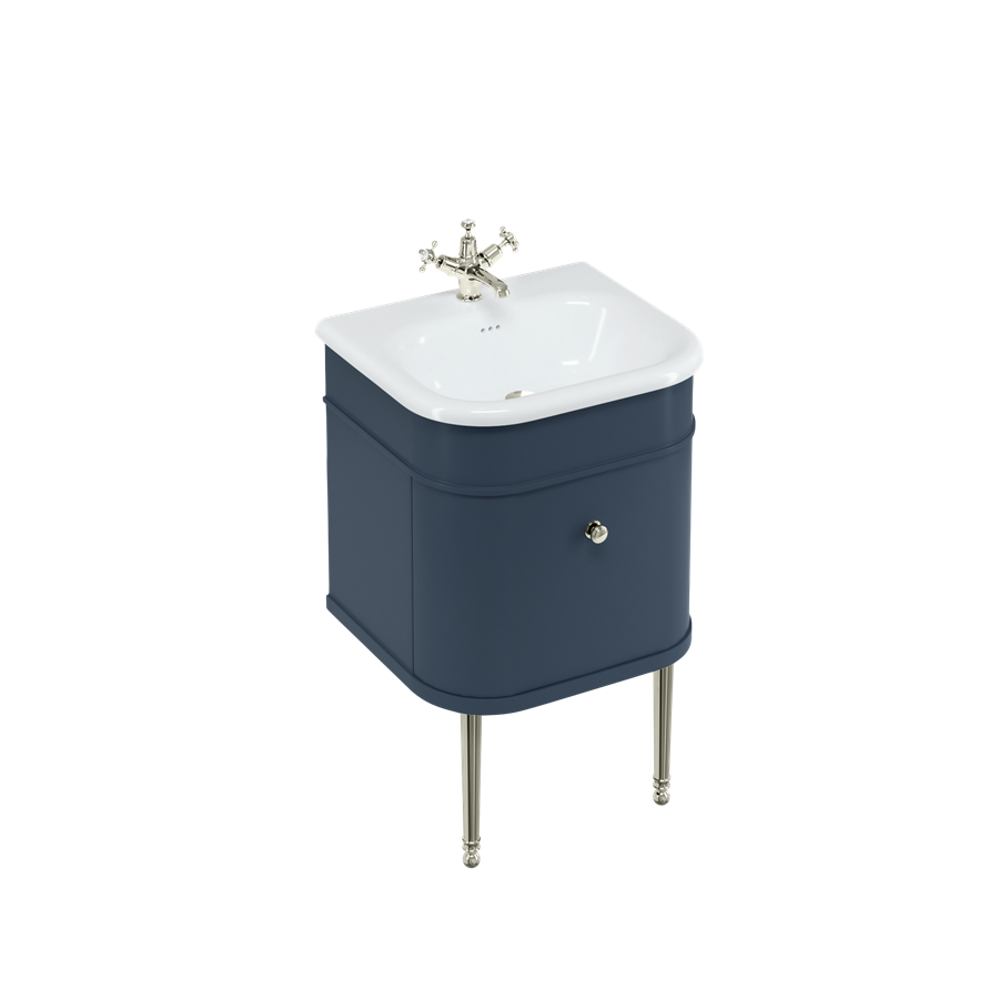 Burlington Chalfont Chalfont 550mm одинарный ящик - синий с синими ногами CH55B-CHLEGB  - Вид №2