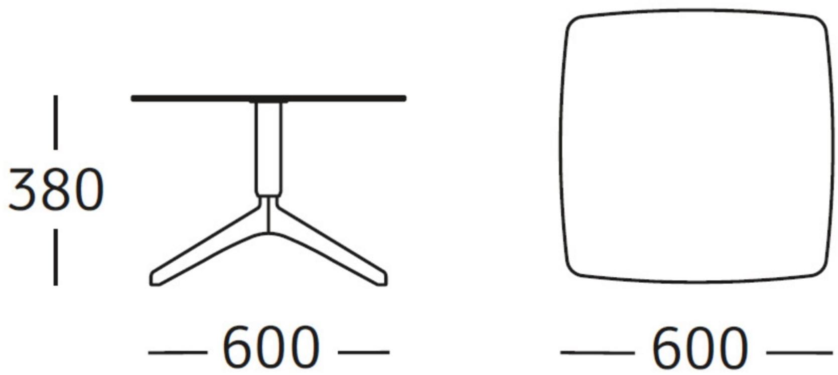 ROSSIN Низкий квадратный журнальный столик Coco sun-id-1437648 - Вид №5