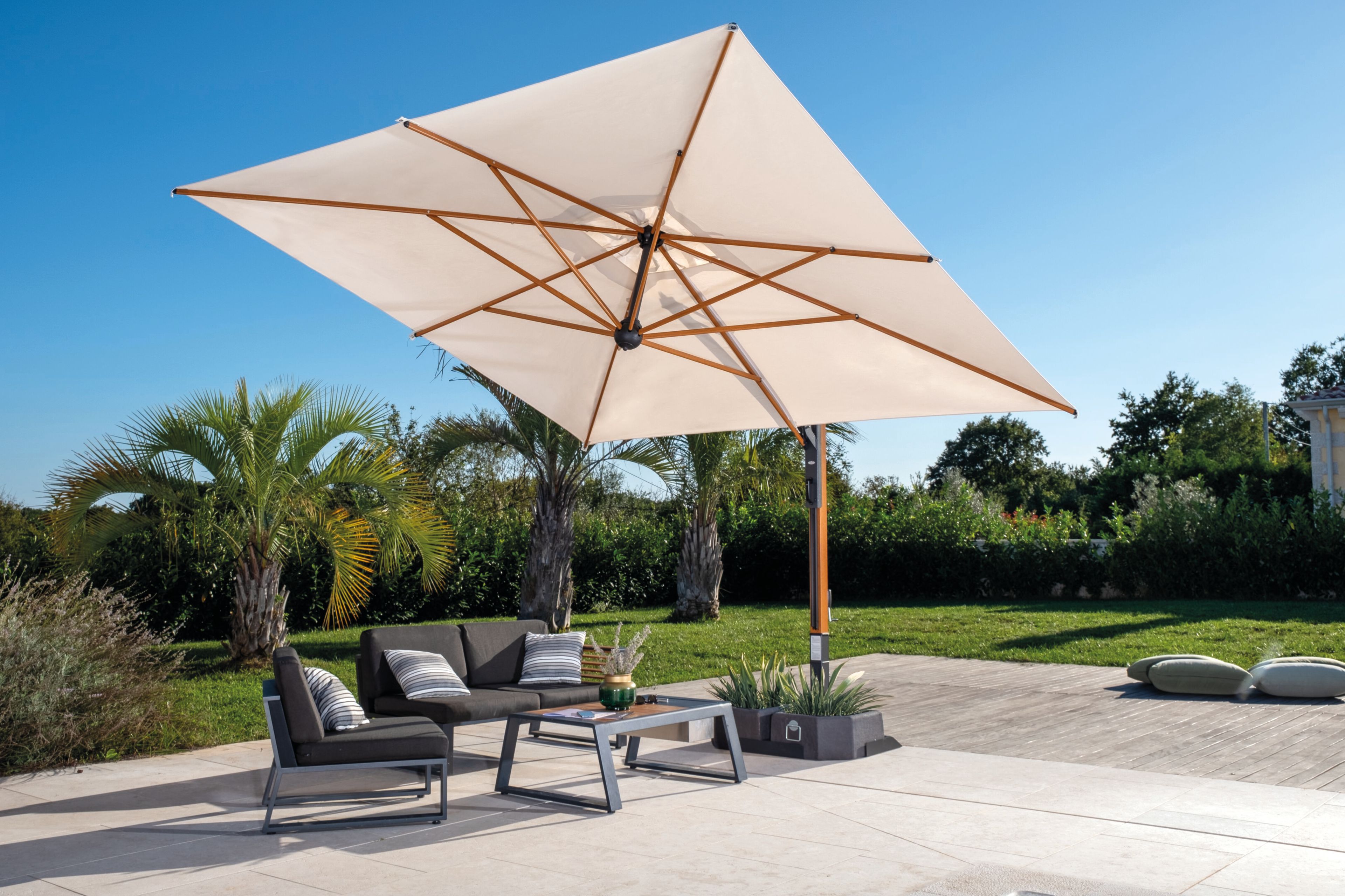 Регулируемый квадратный зонтик с боковым полюсом Scolaro Parasol Galileo ARCH-00142715 - Вид №2