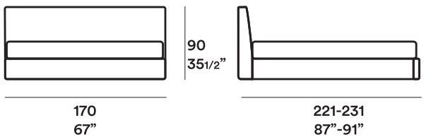JESSE Кровать-контейнер из ткани с обитым изголовьем sun-id-1504923 - Вид №3
