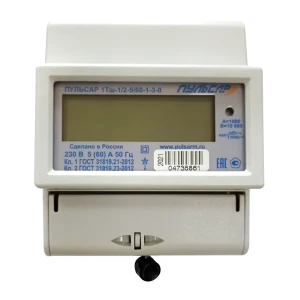 Однофазный трехтарифный счетчик электроэнергии Пульсар 60А с ЖКИ 89050447