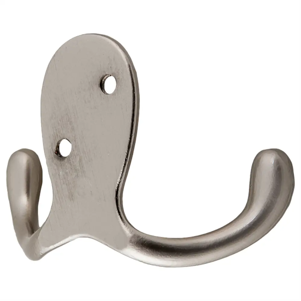 Крючок двухрожковый Модерн LK0202NI, металл, цвет никель LAMPLANDIA STLM-2060341 - Вид №1