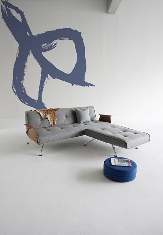 Кресло Clubber с хромированными ножками, серо-черное Innovation Living CLUBBERCH1 - Вид №2