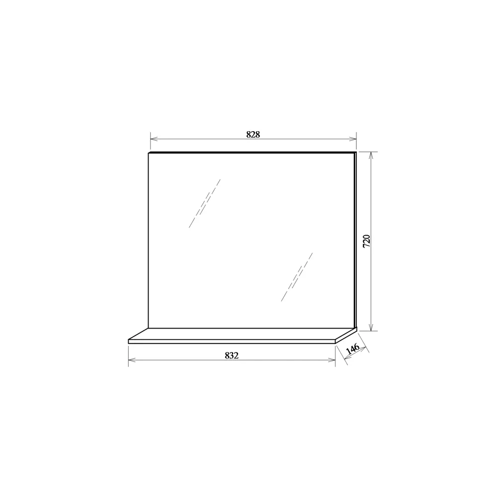 Зеркало «Элеганс» с полкой 85x72 см цвет светлое дерево 83241787 STLM-2201356 Santreyd - Вид №5