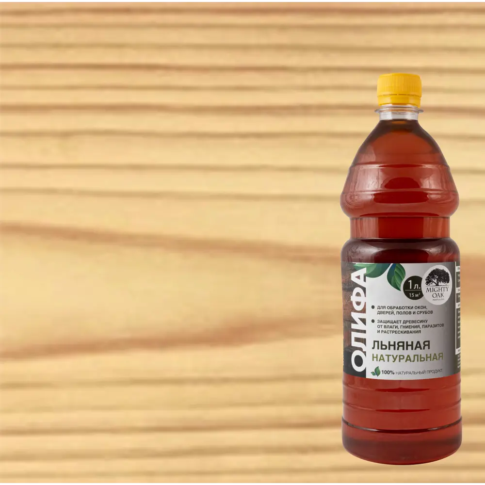 MIGHTY OAK Натуральная льняная олифа для защиты древесины 1 л 82767708
