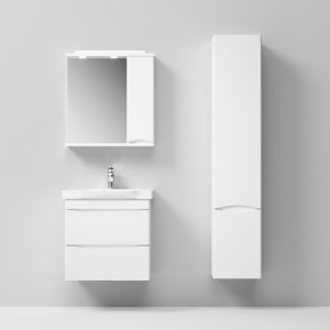 M80MPR0651WG зеркало частично-зеркальный шкаф правый 65 см с подсветкой белый глянец шт AM.PM Like