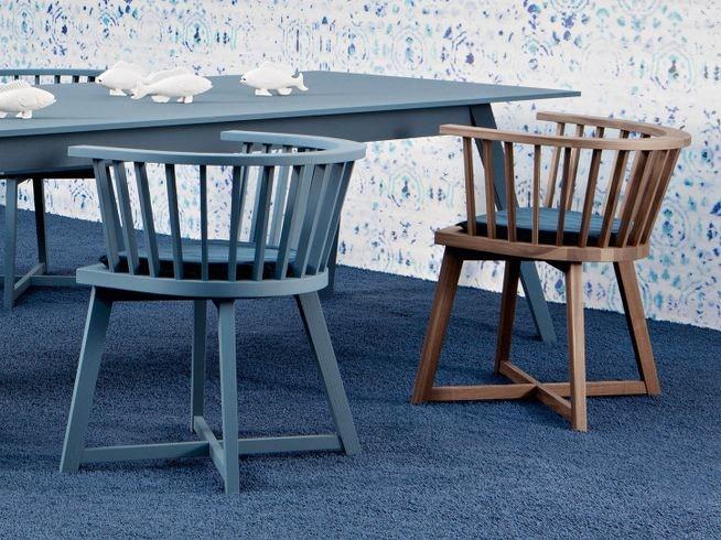 Gervasoni Деревянный стул с подлокотниками Gray sun-id-1507628 - Вид №5