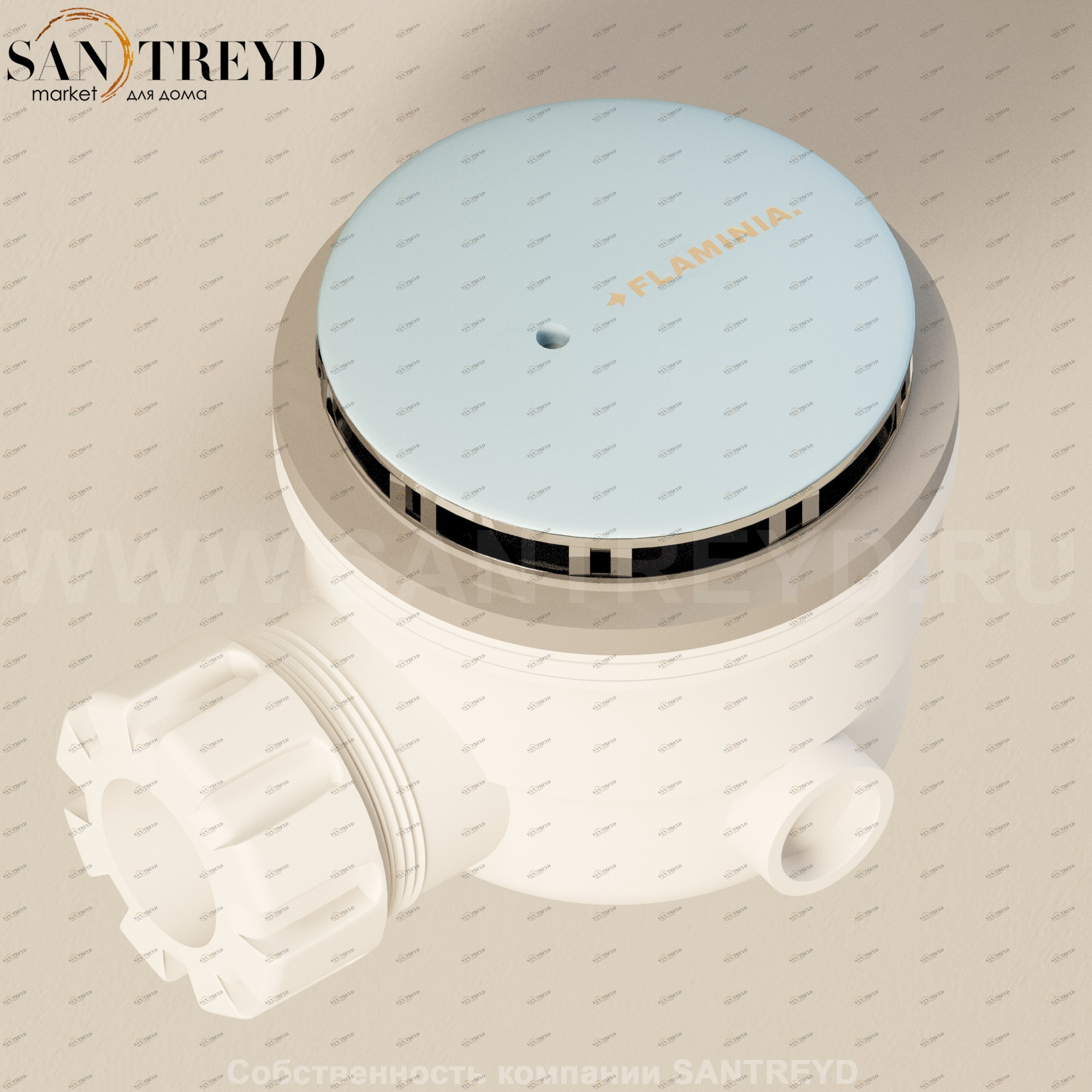 Flaminia PLFC Донный клапан с голубой накладкой для душевого поддона PLFC.5014 Ceramica Flaminia Ricambi PLFC5014