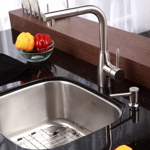 KBU11 Мойка кухонная прямоугольная Krausru  - Вид №11