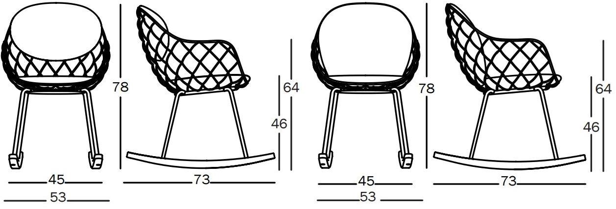 Magis Кресло-качалка из стали Piña sun-id-1345985 - Вид №1