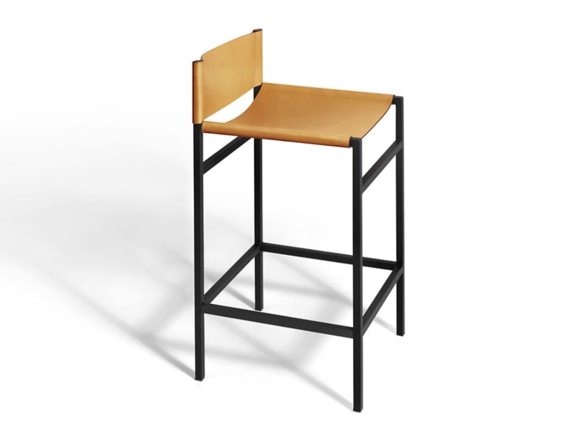 Высокий кожаный садовый стул со спинкой DE PADOVA Rea ARCH-00139343 - Вид №2