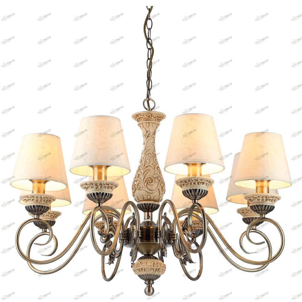 Подвесная люстра Arte Lamp Ivory A9070LM-8AB ARTE LAMP ДИЗАЙНЕРСКИЕ, IVORY 056177 Бежевый 