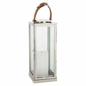 Подсвечник-фонарь серебристый Georgian L от Eichholtz EICHHOLTZ  246112 Прозрачный;серебро