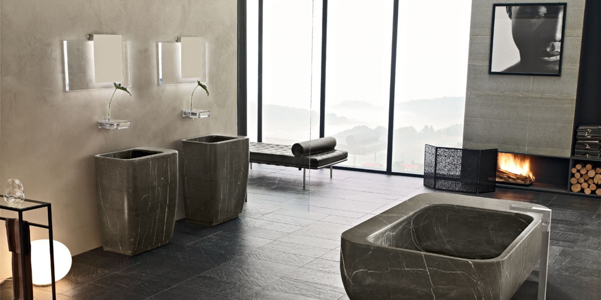 Toscoquattro Зеркало с внутр. подсветкой и вставкой из оргстекла Specchiere правое 09PA1LLDX - Вид №4