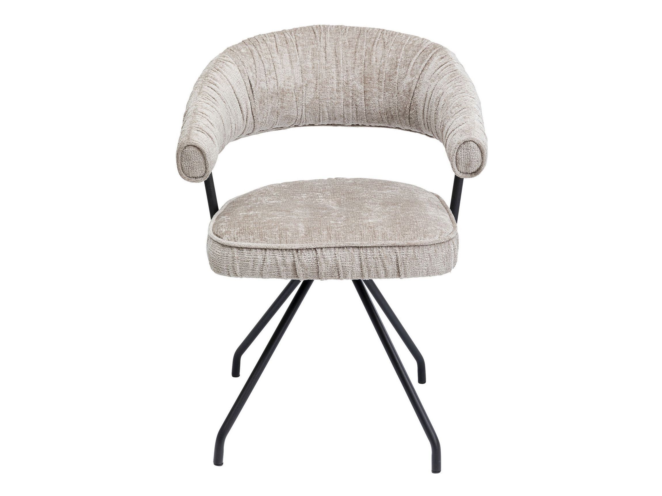 Тканевый поворотный стул с подлокотниками KARE Design ARABELLA ARCH-00028051 - Вид №1