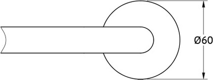 ELE 025 Штанга для полотенца 80 cm ELLUX Elegance - Вид №1