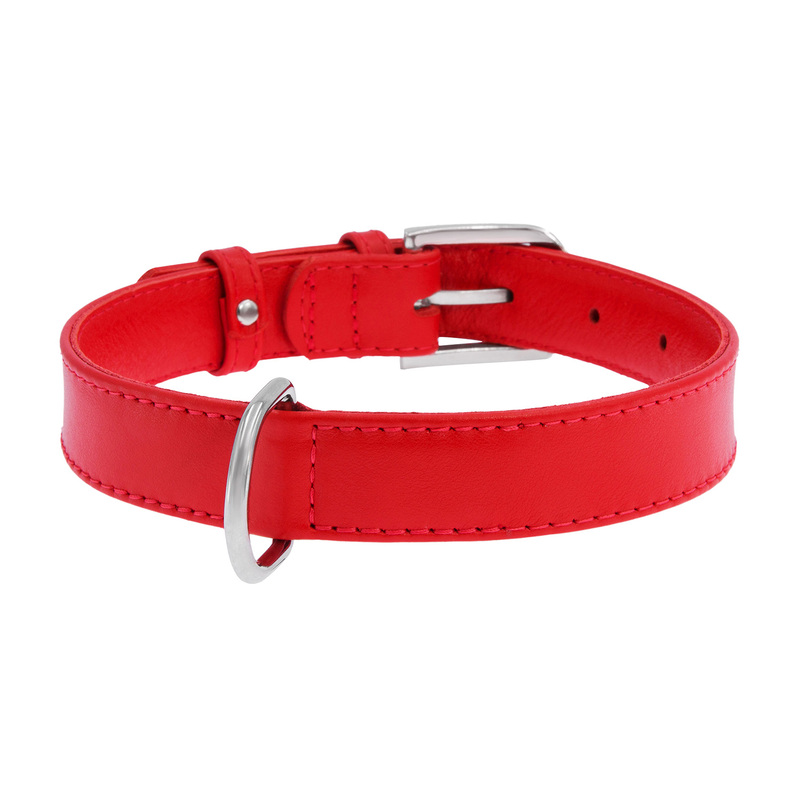 ПР0053785 Ошейник для собак Waudog Glamour без украшений (ширина 35мм, длина 46-60см) красный COLLAR 