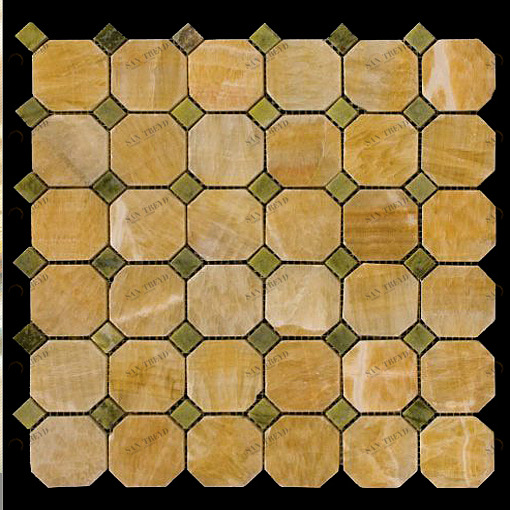 МОЗАИКА ИЗ НАТУРАЛЬНОГО КАМНЯ  M073+M068-BP NATURAL OCTAGON M073M068BP