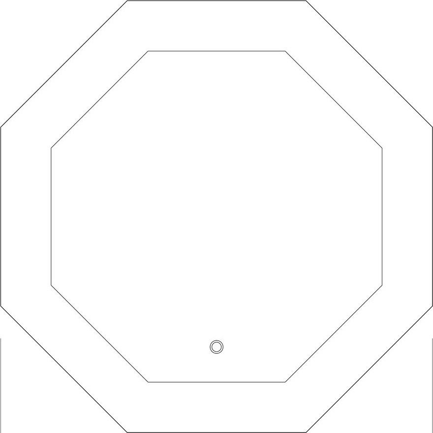 BY 2603 Зеркало с LED-подсветкой 19 W EVOFORM Ledshine - Вид №1