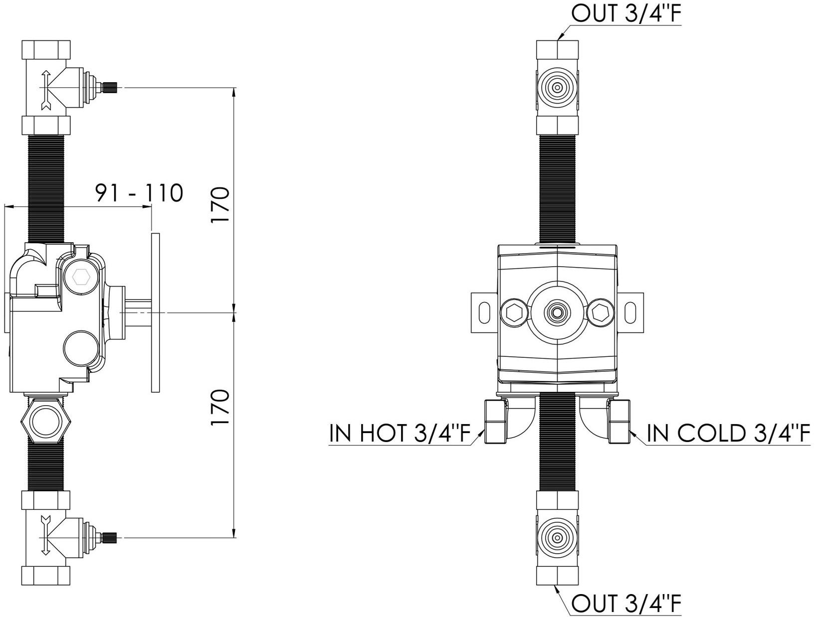 rvb Смеситель для душа на 3 отверстия Fun 4031.--.94 - Вид №1
